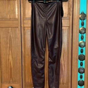 rag & bone burgundy Nina faux leather leggings. Medium NWT.